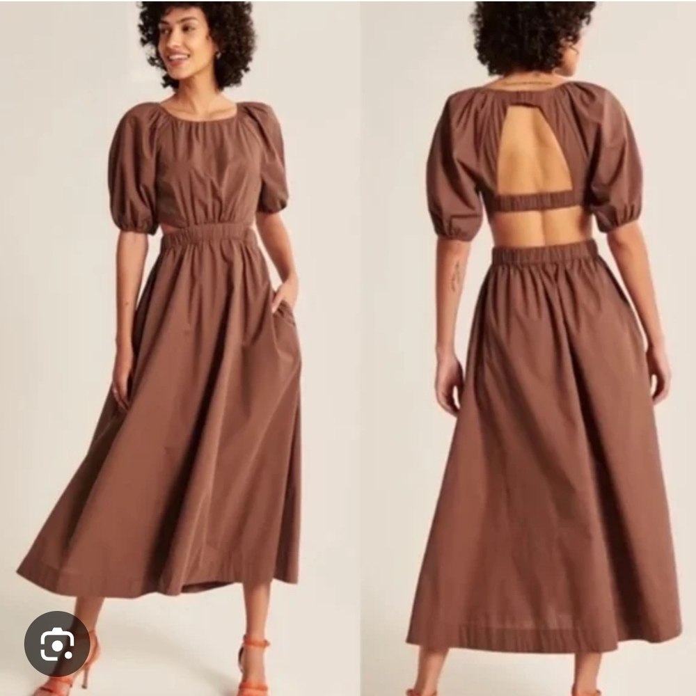 Abercrombie & Fitch Brown Backless Dress